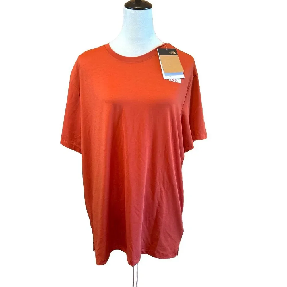 The North Face Men's L Wander Sun Tee Shirt Orange UPF40 NWT Hiking Pullover
